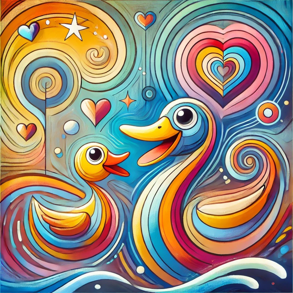 a duck in a happy relationship